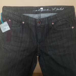 7 for all Mankind Black  A Pocket Flare Jeans, 29